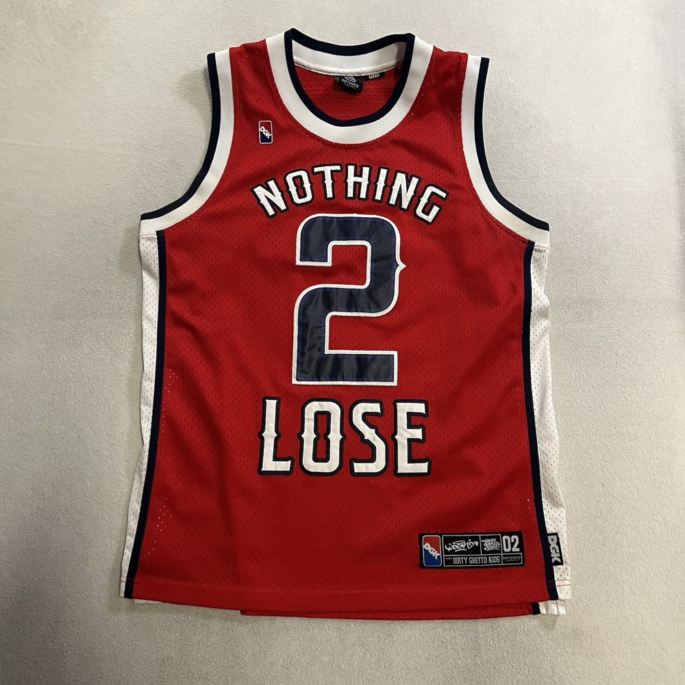 DGK Dirty Ghetto Kids Nothing 2 Lose Everything 2 Gain Jersey Large Red White